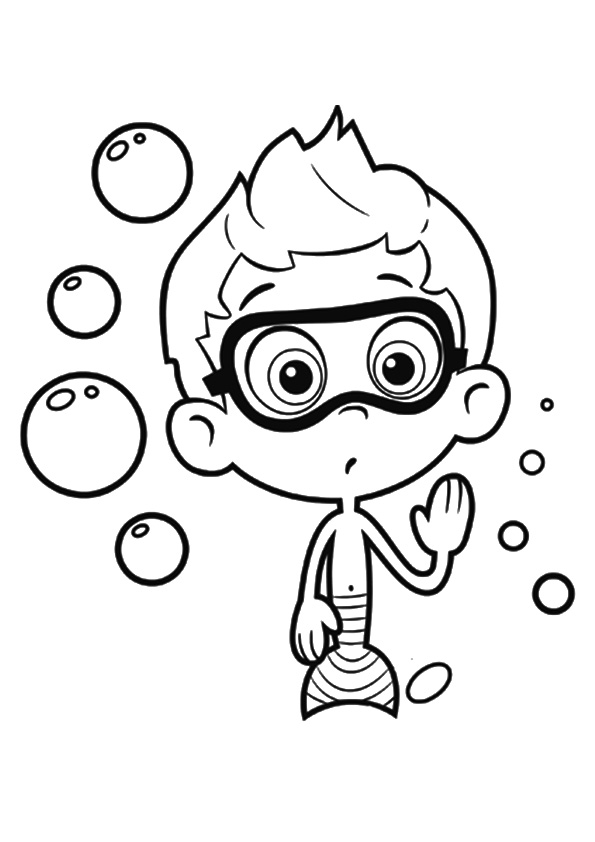 Plansa de colorat cu Bubble Guppies 25 23